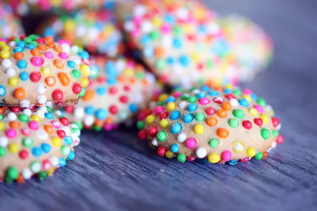 Colorful and fun desserts for kids for special days - Jumbo Cadbury Gems Sprinkle Cookies