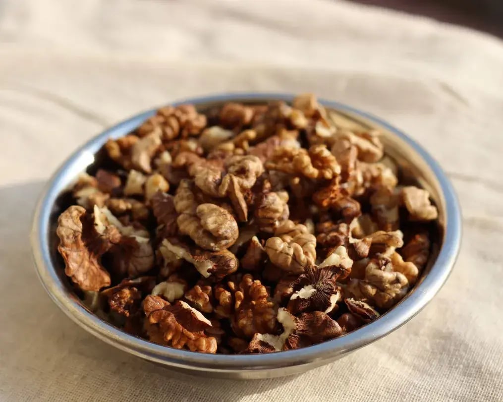 Toasted walnuts for batter and frosting