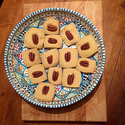 Cookies starting with the letter T: Tirggel from Switzerland, Tahini Cookies from Israel, and Tareco from Brazil 
