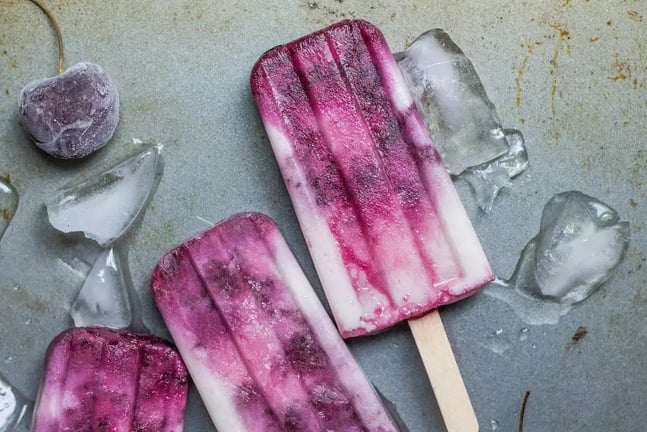 Cool Off with Homemade Coconut Milk Raspberry Popsicles
