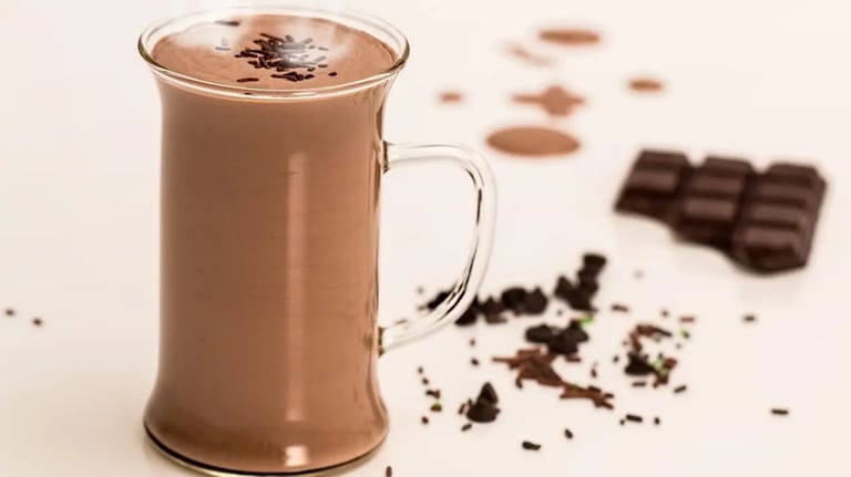 Creamy almond vanilla chocolate milk