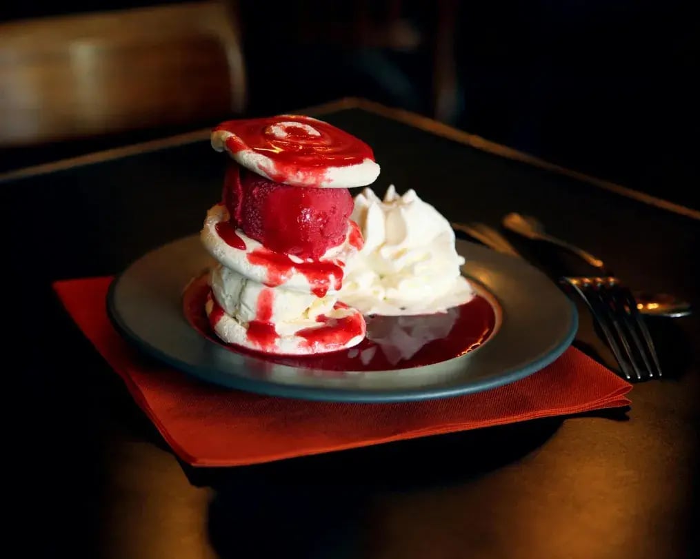 Avant Garde Presentation of Cherry Oreo Cola Mousse
