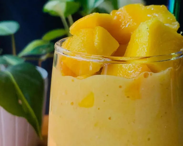 Mango Mousse with Crispello Chunks