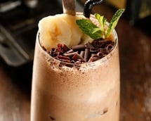 Creamy Vanilla Chocolate Milkshake with Ice Cream