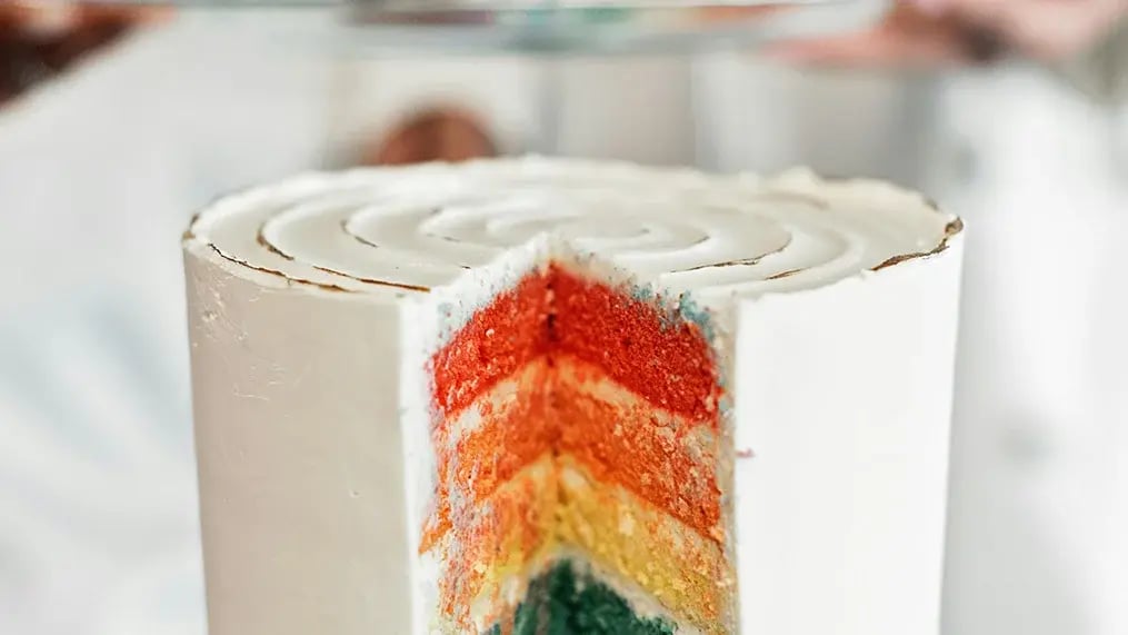 Rainbow Marshmallow Cloud Cake