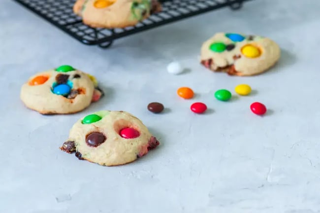 Gems Studded Soft Coconut Cookies
