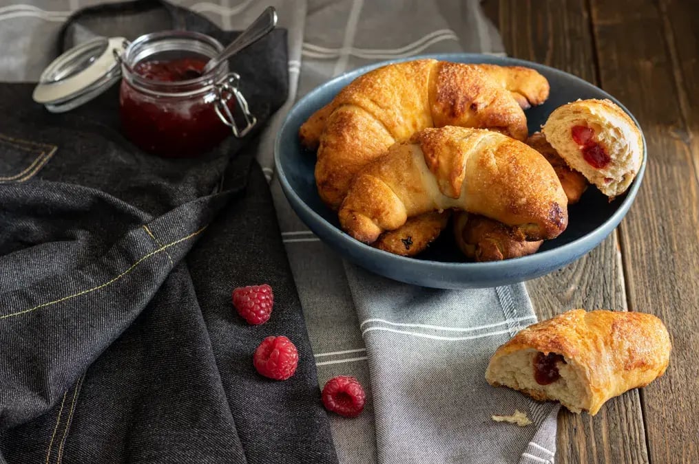 Raspberry Almond Croissants