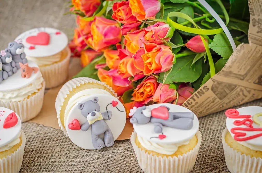 Teddy Bear Cupcakes with Chocolate Ganache