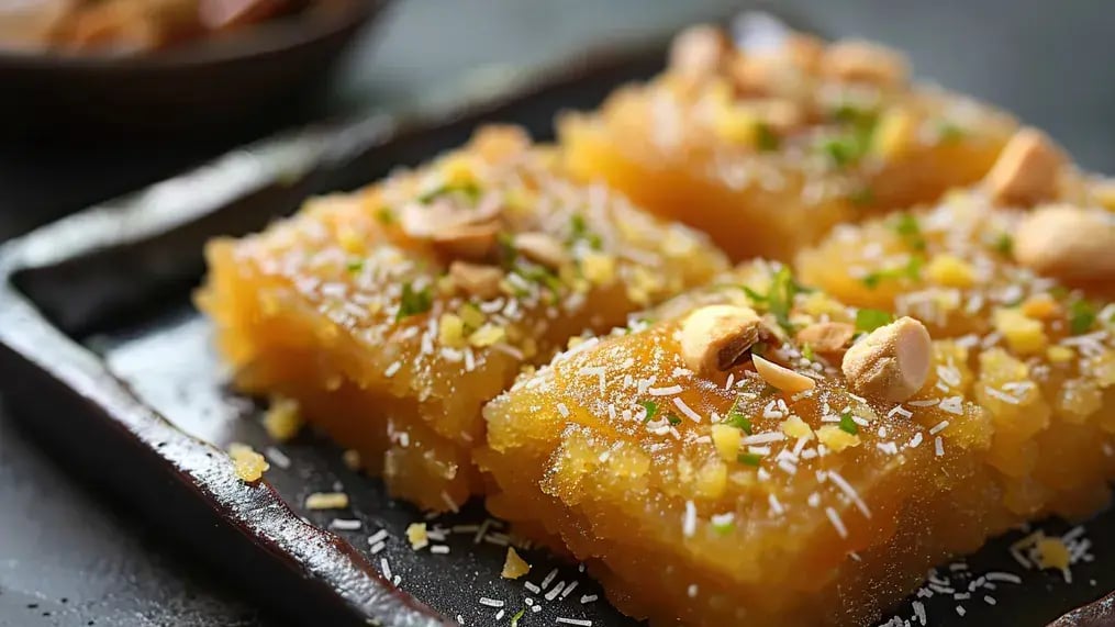 Dairy Milk Infused Kalakand With Almonds Recipe - Instructions