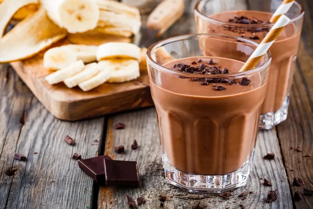 Dark Chocolate and Banana Frozen Yogurt