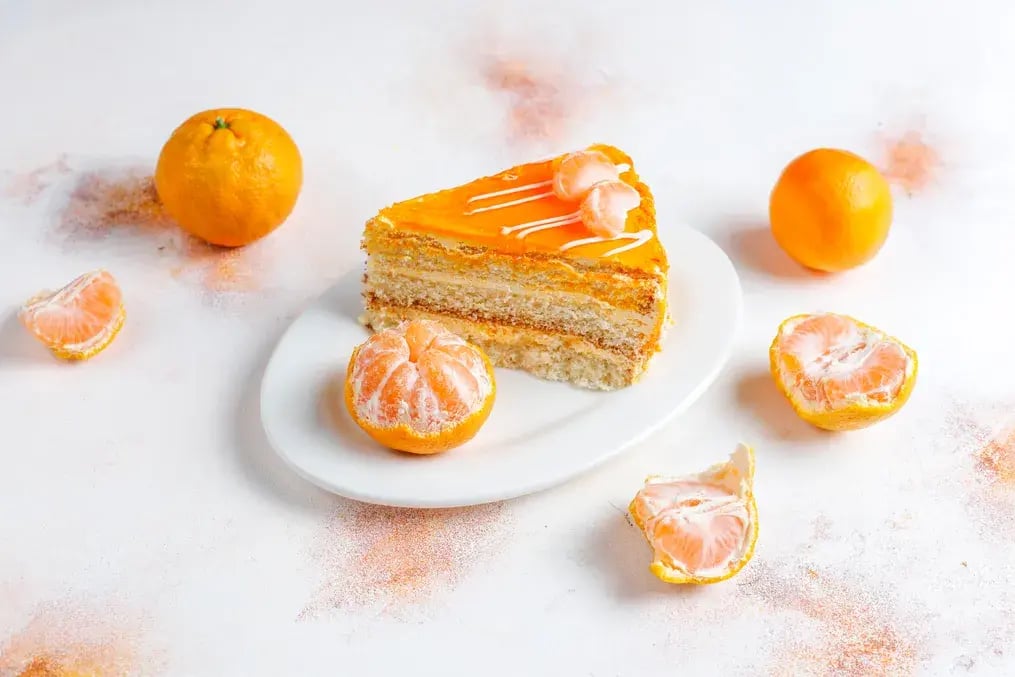 Orange Glaze Cake Pieces