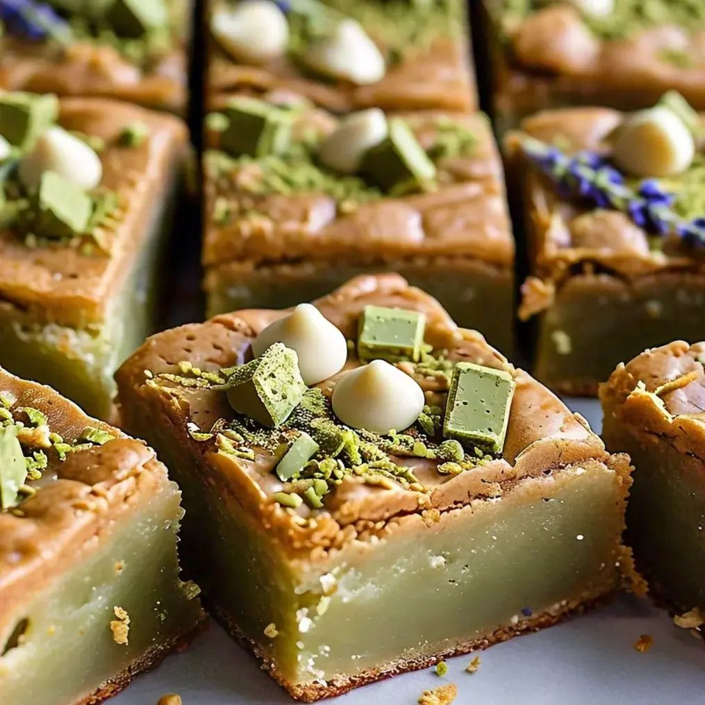 Matcha and White Chocolate Blondies