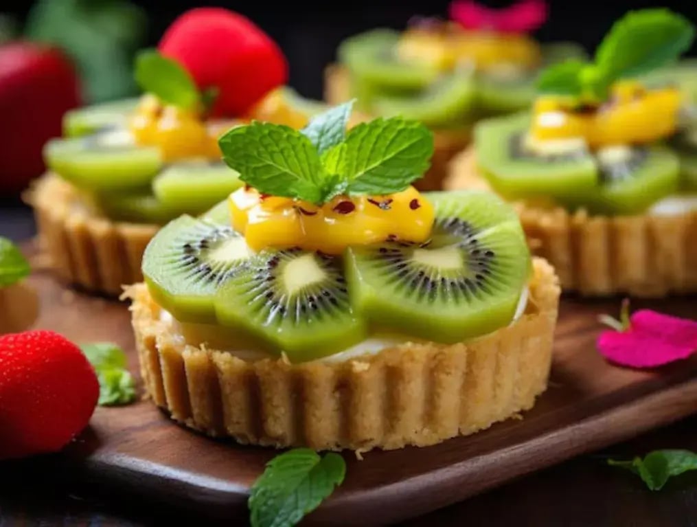 Kiwi And Pineapple Tropical Fruit Tart