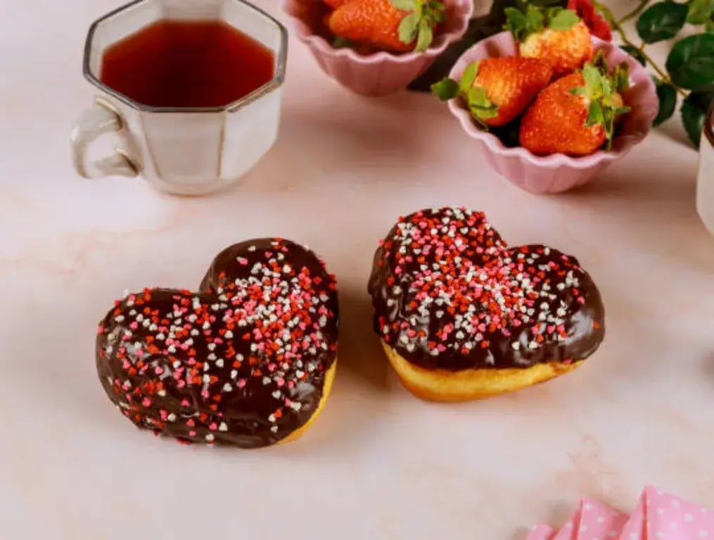 Marbled Donuts With Swirled Colors