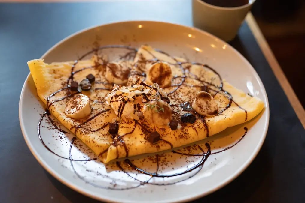 Chocolate and Banana Crepes