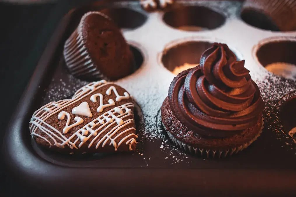 Heart-Shaped Cupcakes