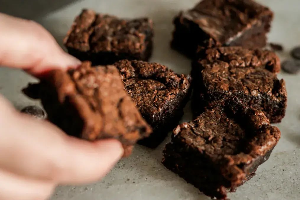 Brownies cut