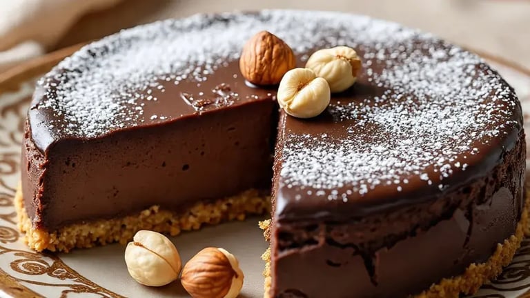 What Makes This Chocolate Cheesecake With Hazelnut Crust So Delicious