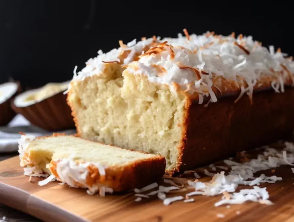 A Simple Recipe To Bake Coconut Loaf Cake