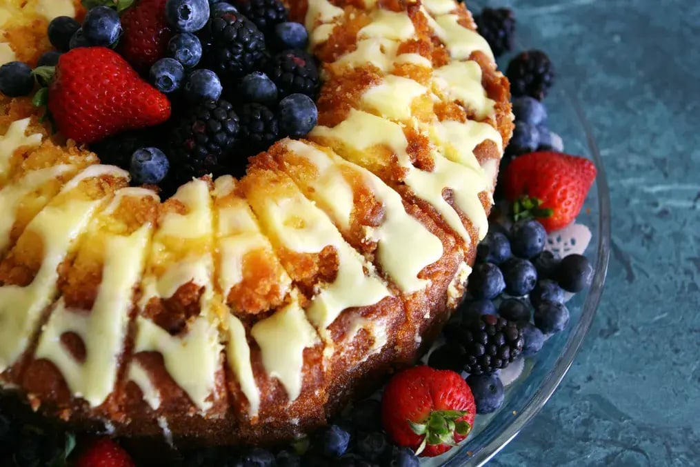 Lemon Blackberry Bundt Cake