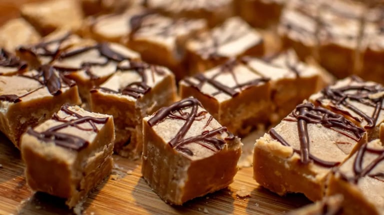 Magic bars with Silk drizzle