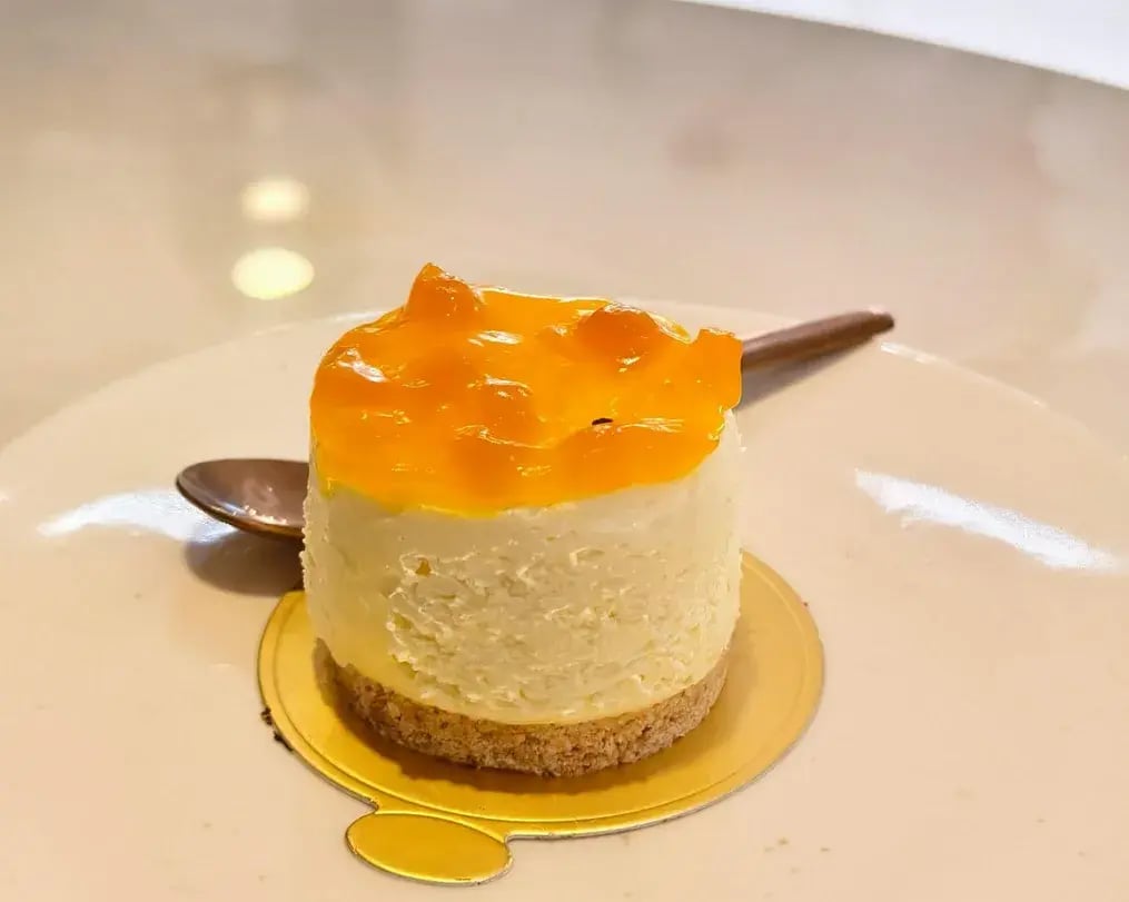 Single Serving of Mango Cheesecake