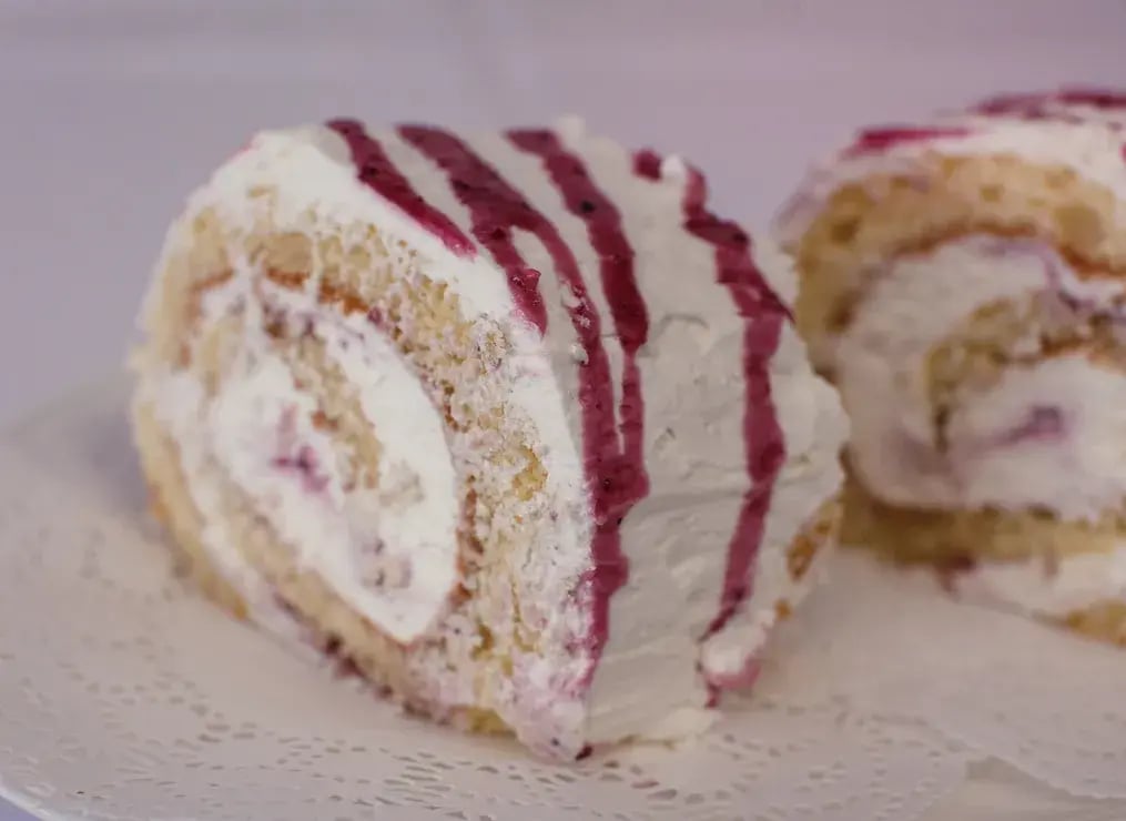 Almond Cream Swiss Roll