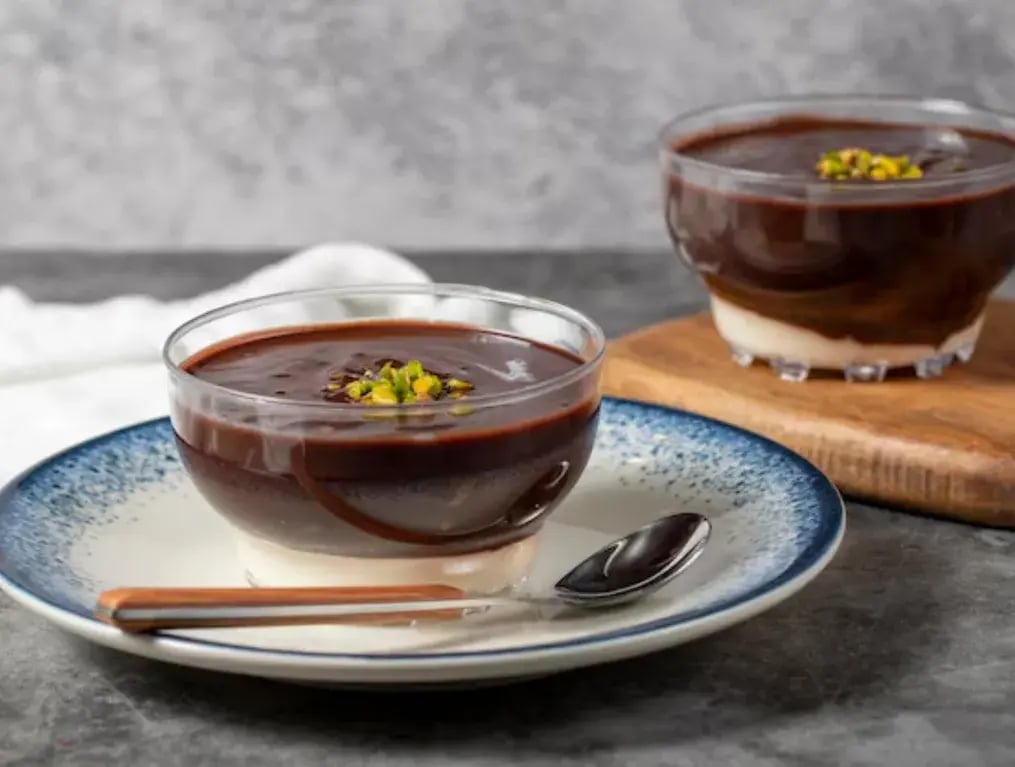 Eggless Choco-Makhana Pudding