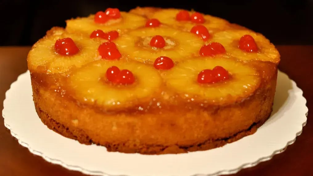 Upside down pineapple cake