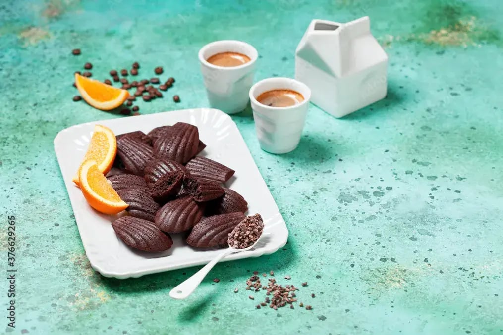 Dark Chocolate and Orange Madeleines