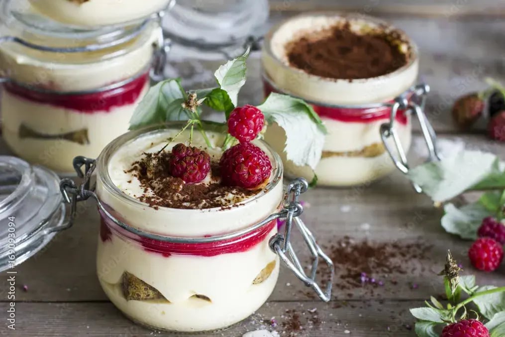 Tiramisu with a Raspberry Twist