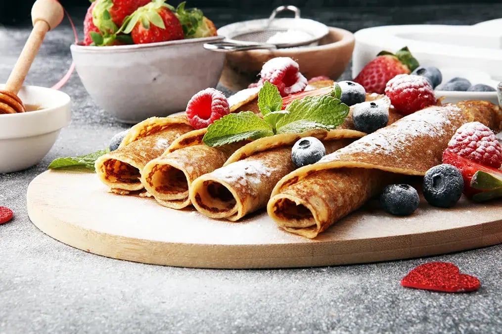 Berry-Packed Sweet Crepes