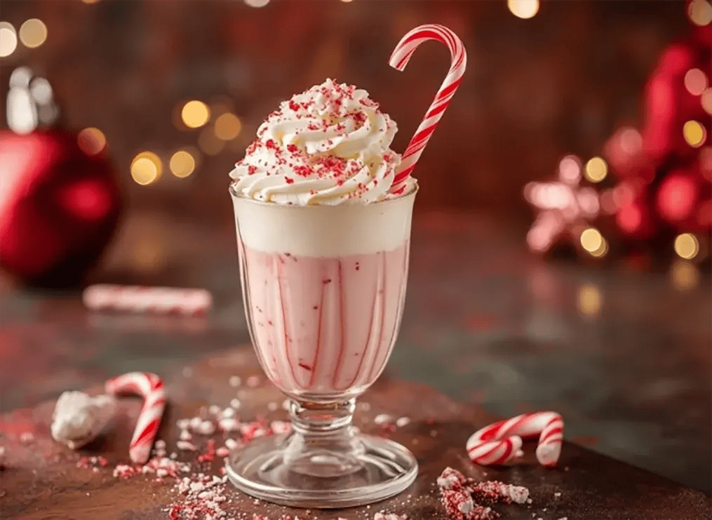 Candy Cane Ice Cream Topping for Cool Elegance