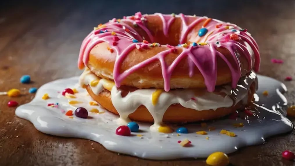 Grilled Donuts With Ice Cream