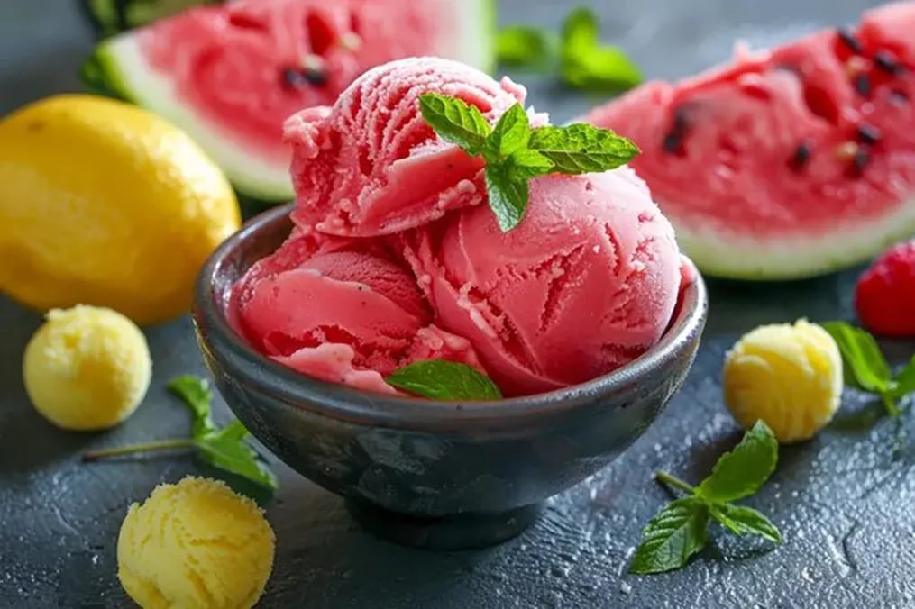 Watermelon and Mint Sorbet