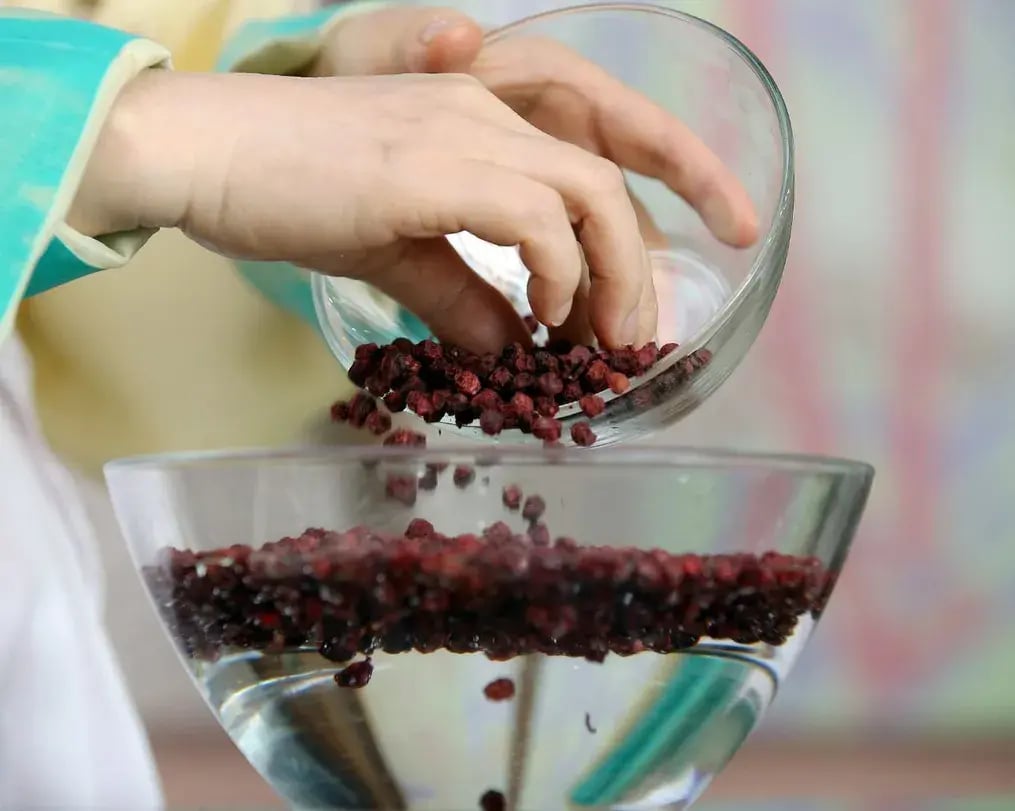 Ingredients for fruit hwachae being prepped