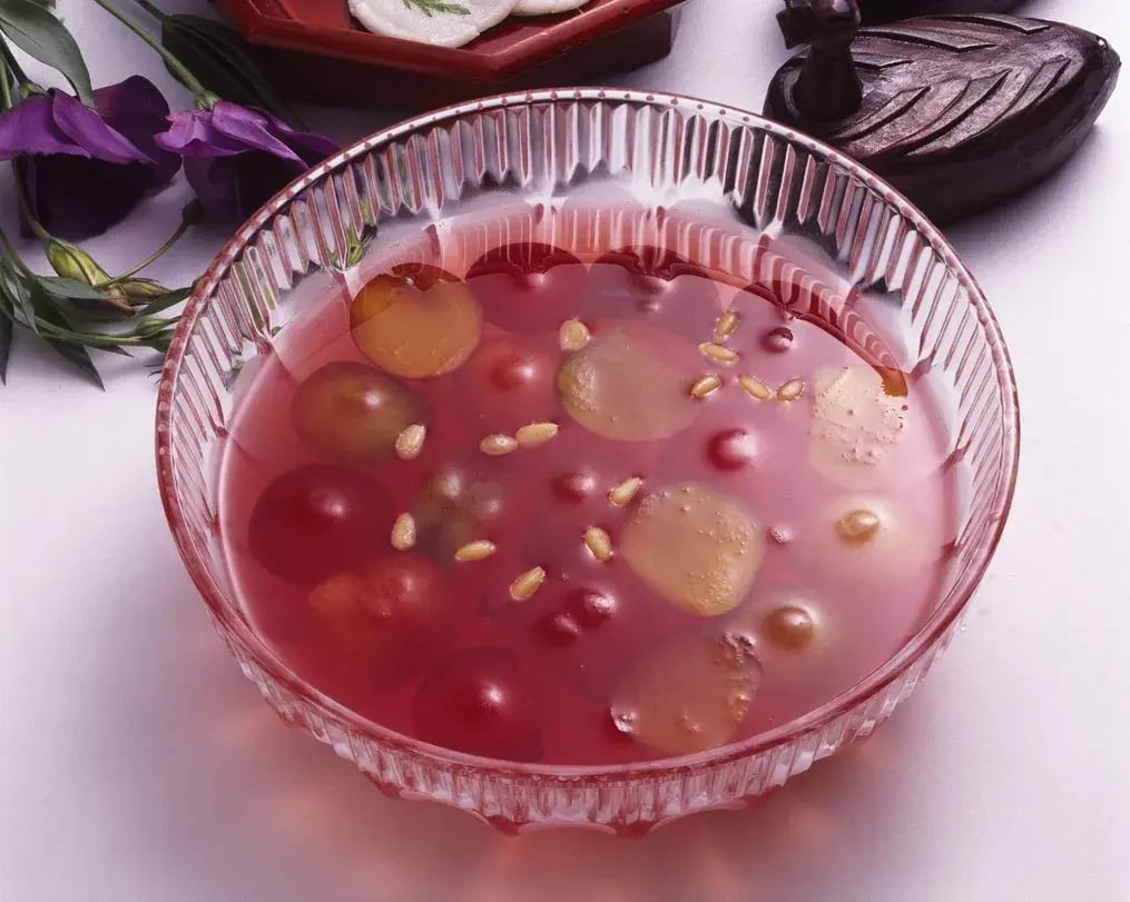 Korean hwachae with fruits