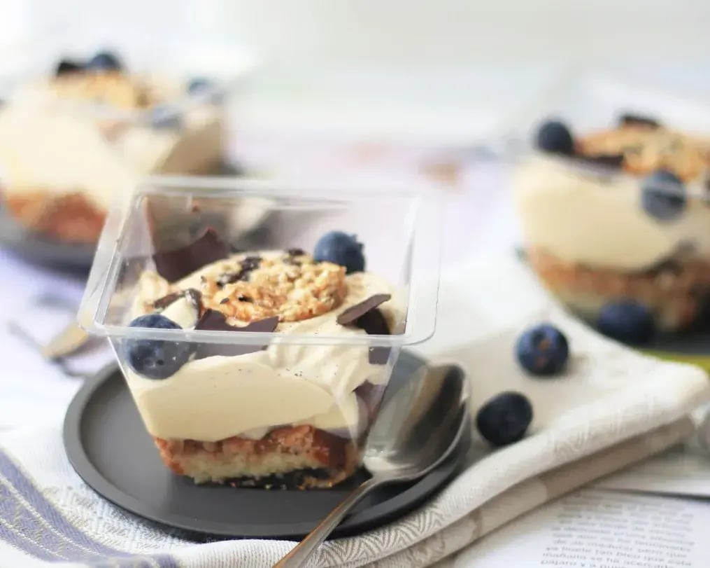 Berry Yogurt Parfait with Gems Sprinkles