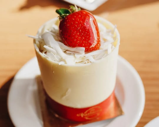 Fun and Flavorful Mango Mousse with Colorful Gems Sprinkles - Mango Mousse with Gems Sprinkles