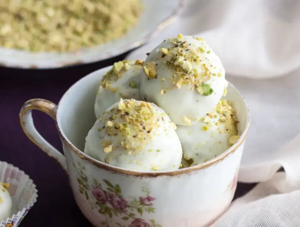 Pistachio And Lemon Zest Tartufo