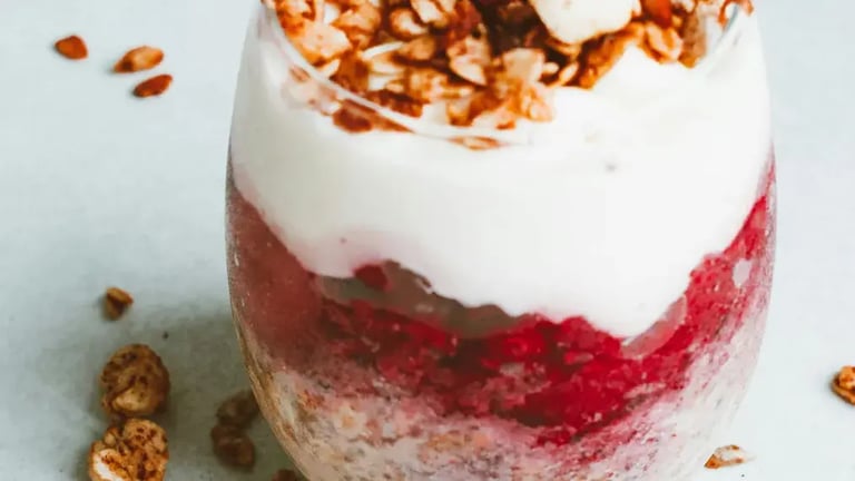 Healthy Breakfast Idea: Strawberries and Cream Oats with Dairy Milk Shavings - strawberries and oats breakfast