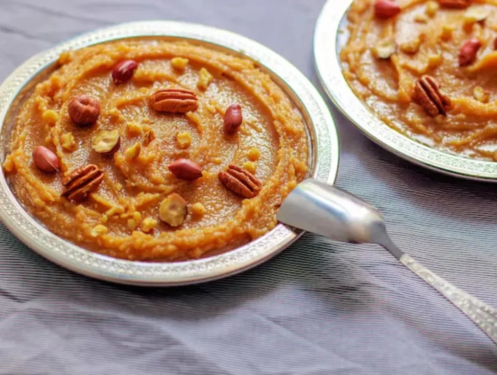Baked Banana and Walnut Halwa
