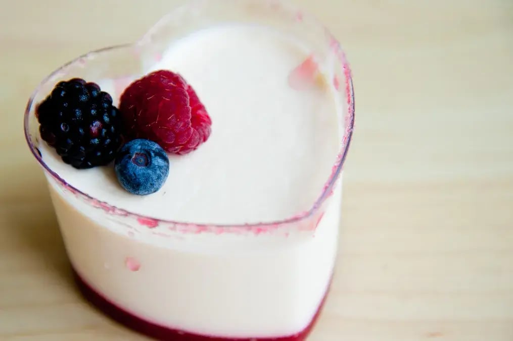 Heart-Shaped Panna Cotta