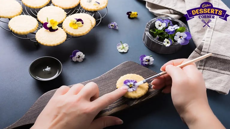 Here's A Guide to Pairing Edible Flowers with Desserts