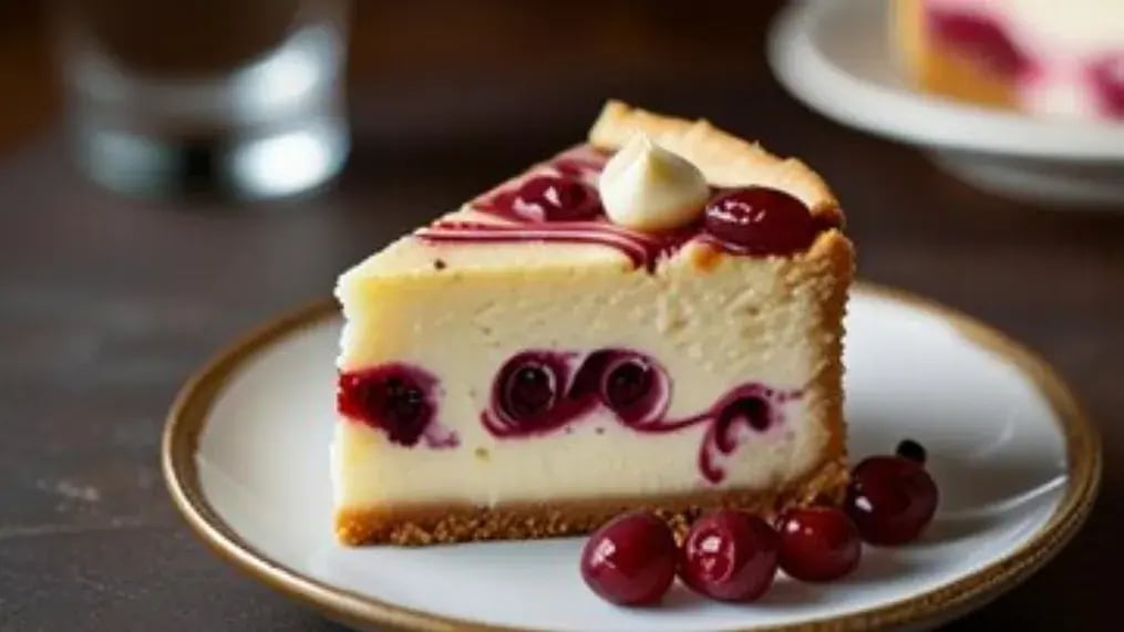 Cranberry And White Chocolate Cheesecake
