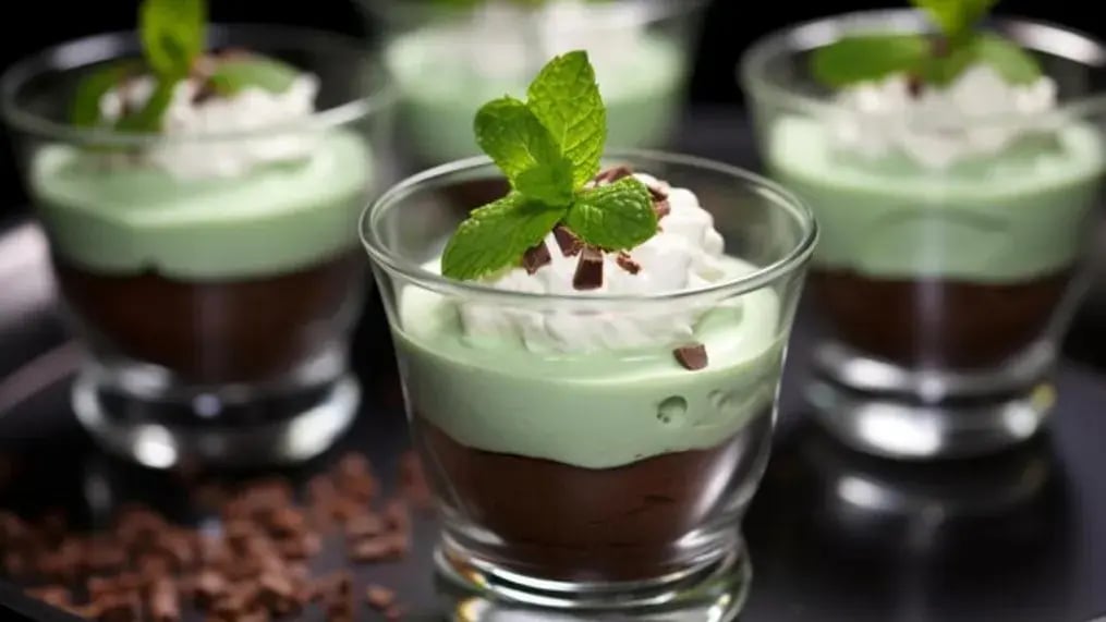 Mint Chocolate Mousse Cups