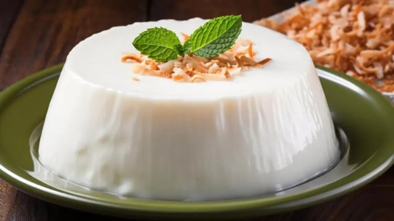 Homemade Coconut Pudding Dessert Recipe