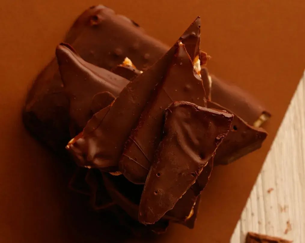 Almond Dark Chocolate Bar Broken