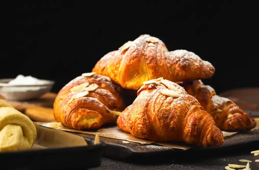 Honey-Glazed Almond Croissants