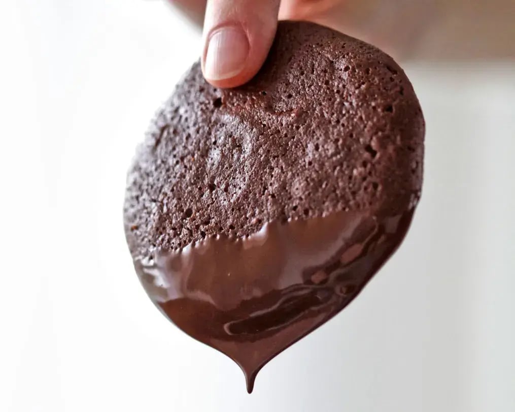 Chocolate Drizzle On Cooled Biscuits